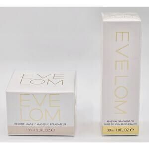 Eve Lom Rescue Mask 100ml & Renewal Treatment Oil 30ml- Authentic New Full Size